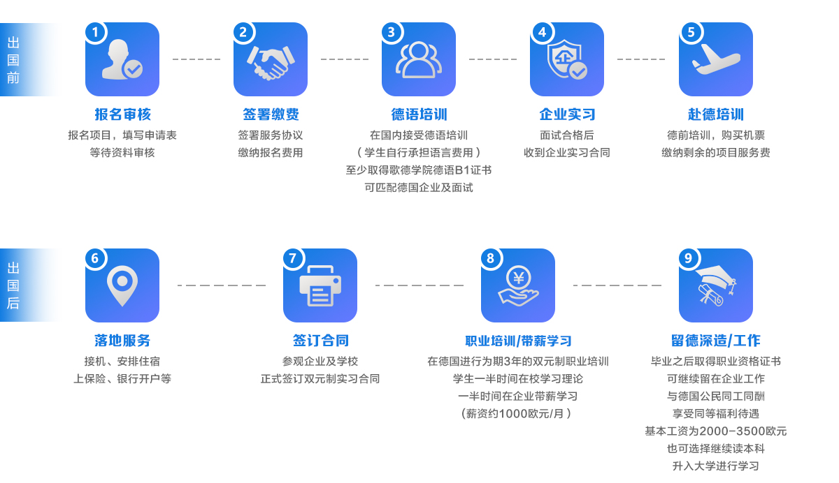 德国双元制项目申请流程图
